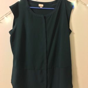 Deep Green Blouse Dressy or Casual!